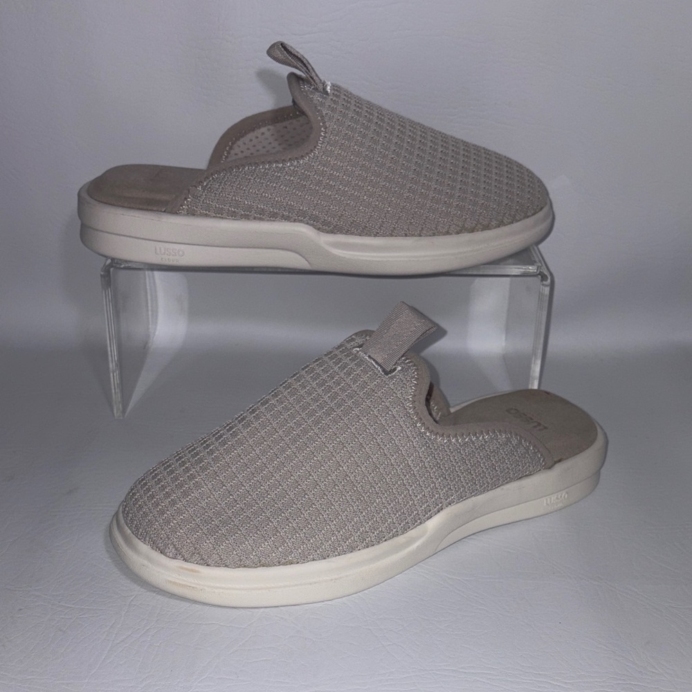 Lusso Cloud Pelli Waffle Knit Slippers Sz 7 M / 9 W Perfect Grey Marshmallow